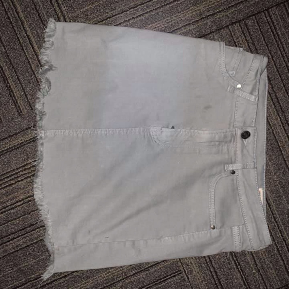 Green/Grey Denim Skirt